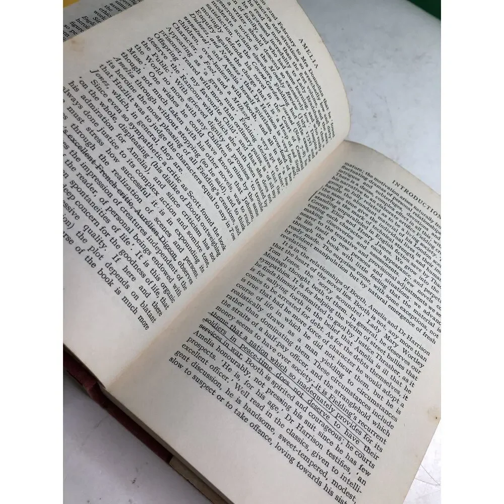 Amelia by Henry Fielding Volume 1 & 2 HC DJ 1966 Everyman's Library 852, 853
